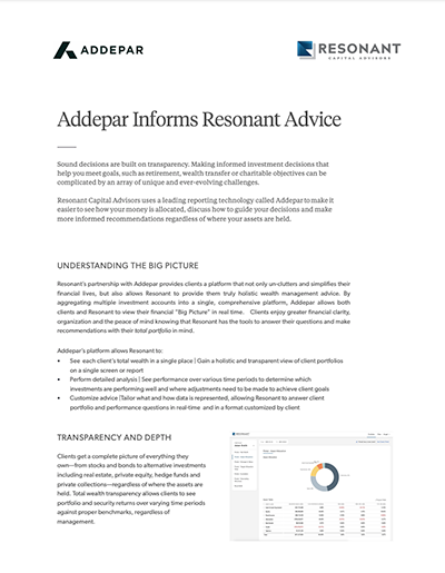 Addepar Informs Resonant Advice